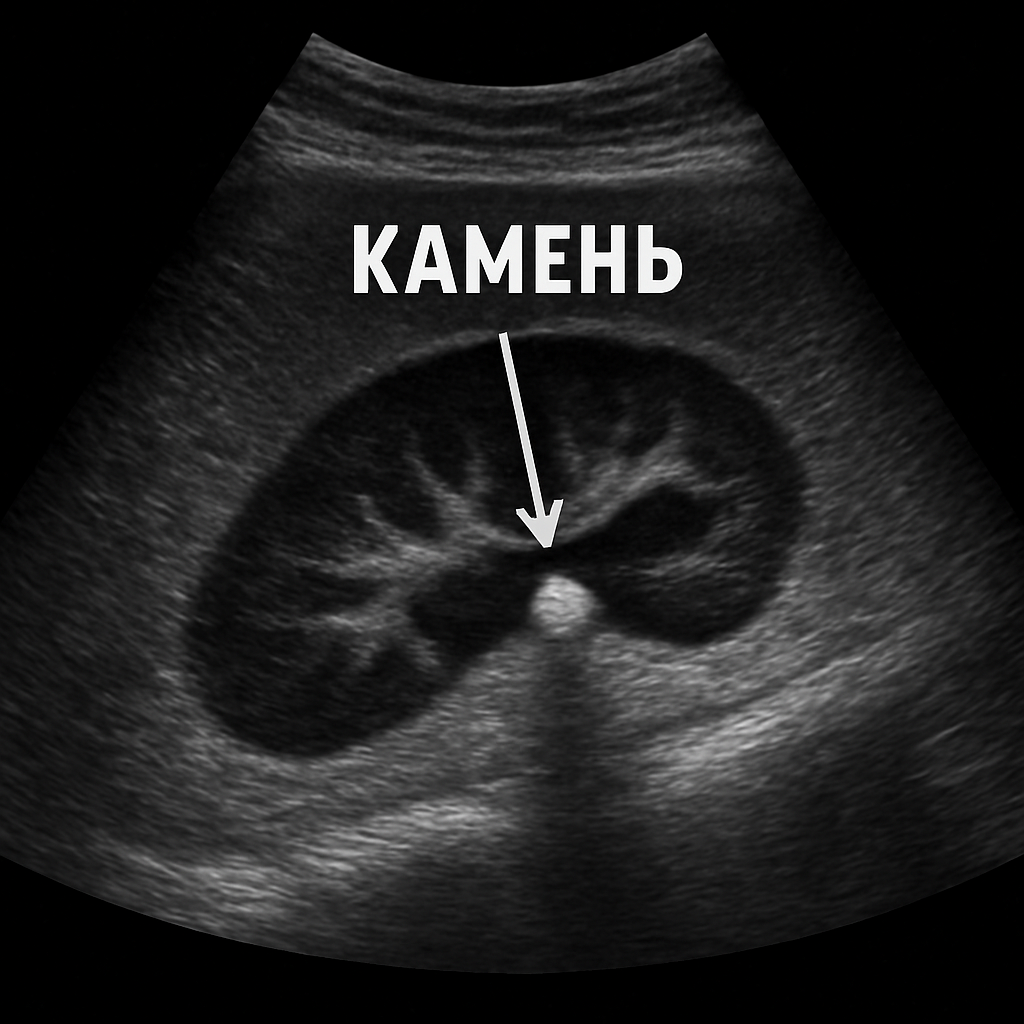 камень в почке на УЗИ