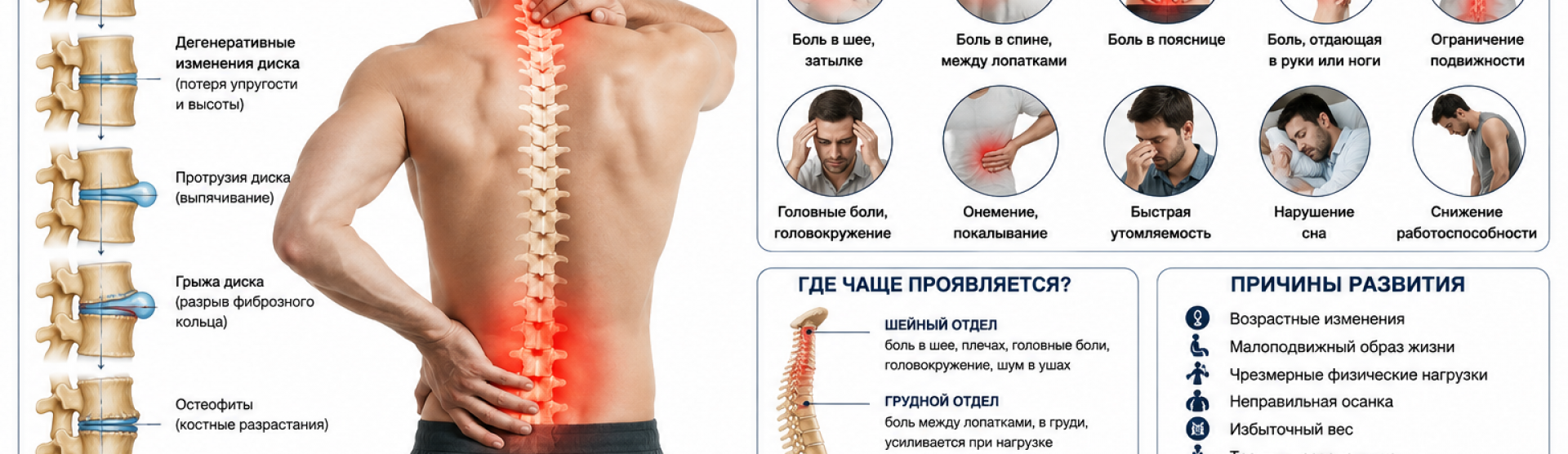 Остеохондроз позвоночника: симптомы, степени, лечение в СПб | Невролог Порошина