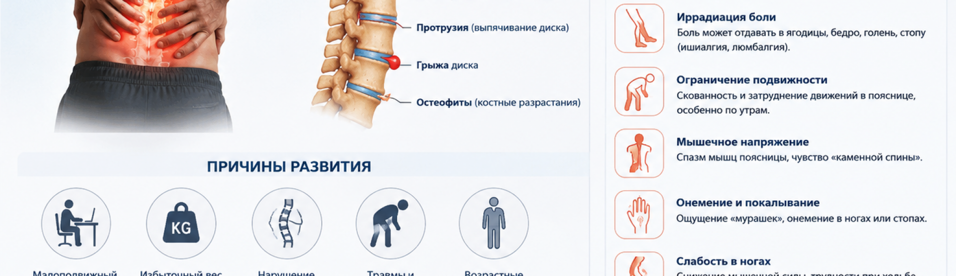 Остеохондроз поясничного отдела: симптомы, степени, лечение в СПб | Невролог Порошина