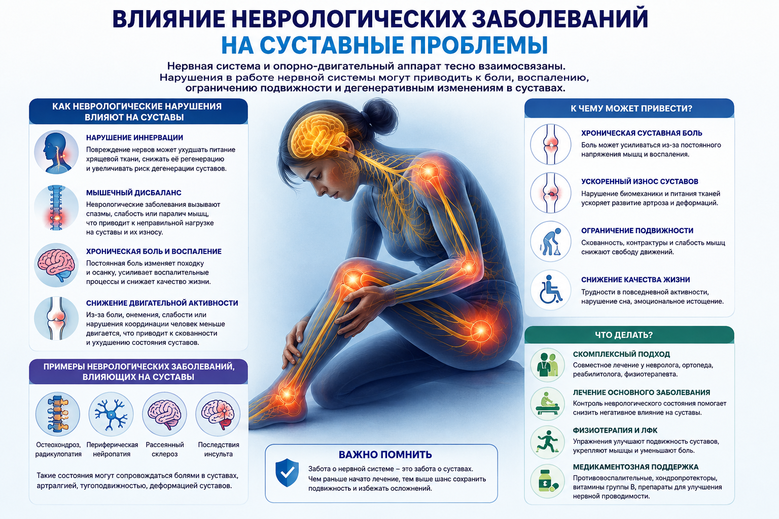 Влияние неврологических заболеваний на суставные проблемы: когда боль — из позвоночника Боль в суставах из-за позвоночника: влияние неврологии | Вертеброневролог