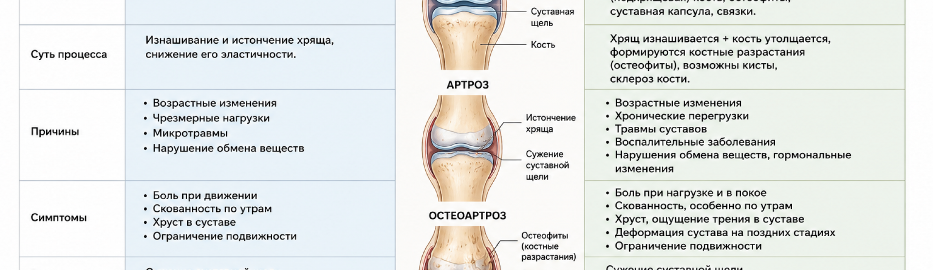 Остеоартроз суставов: чем отличается от артроза и артрита | Лечение