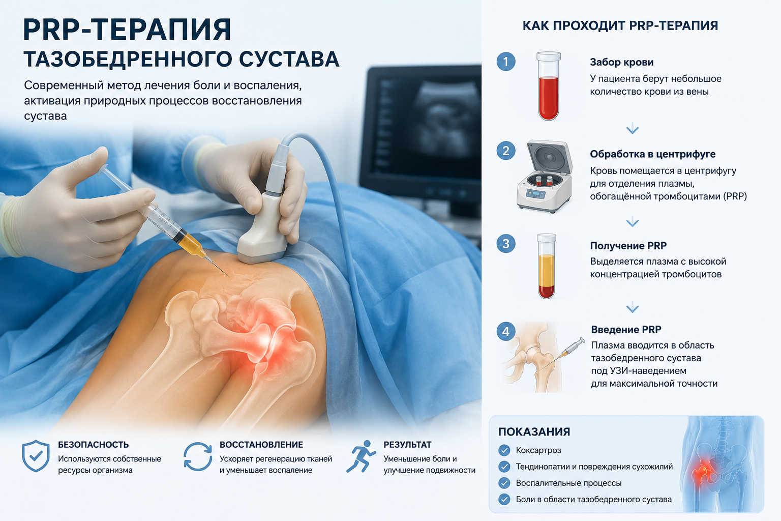 Подготовка к PRP-терапии тазобедренного сустава PRP-терапия тазобедренного сустава: как правильно подготовиться