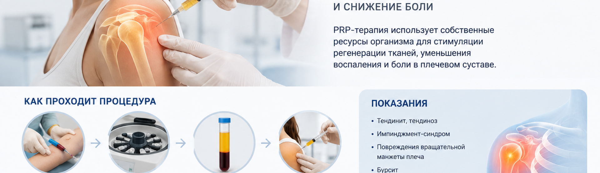 Подготовка к PRP-терапии плечевого сустава: забота о манжете