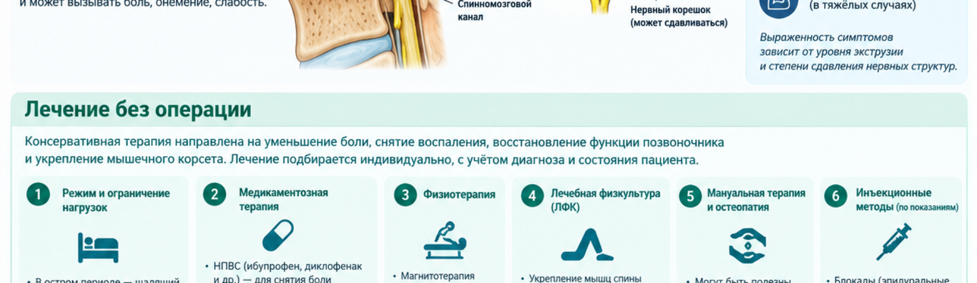 Медиальная экструзия диска: лечение без операции | Невролог СПб